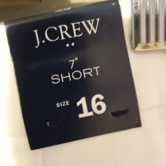 J. Crew 16 Preppy Cotton White 7" Shorts New! - Picture 9 of 9